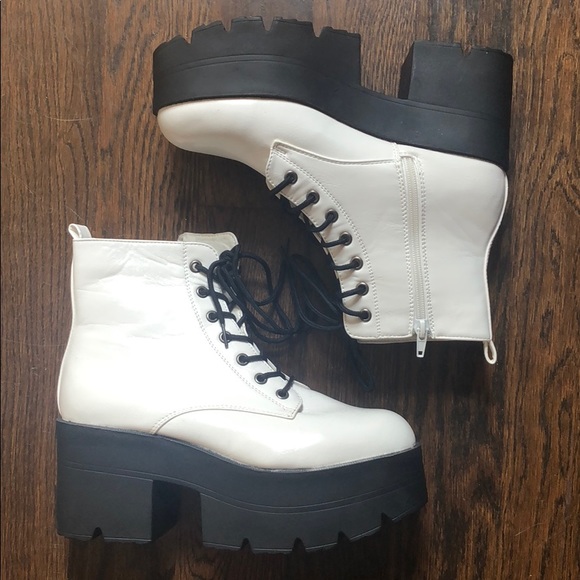 white platform boots dolls kill